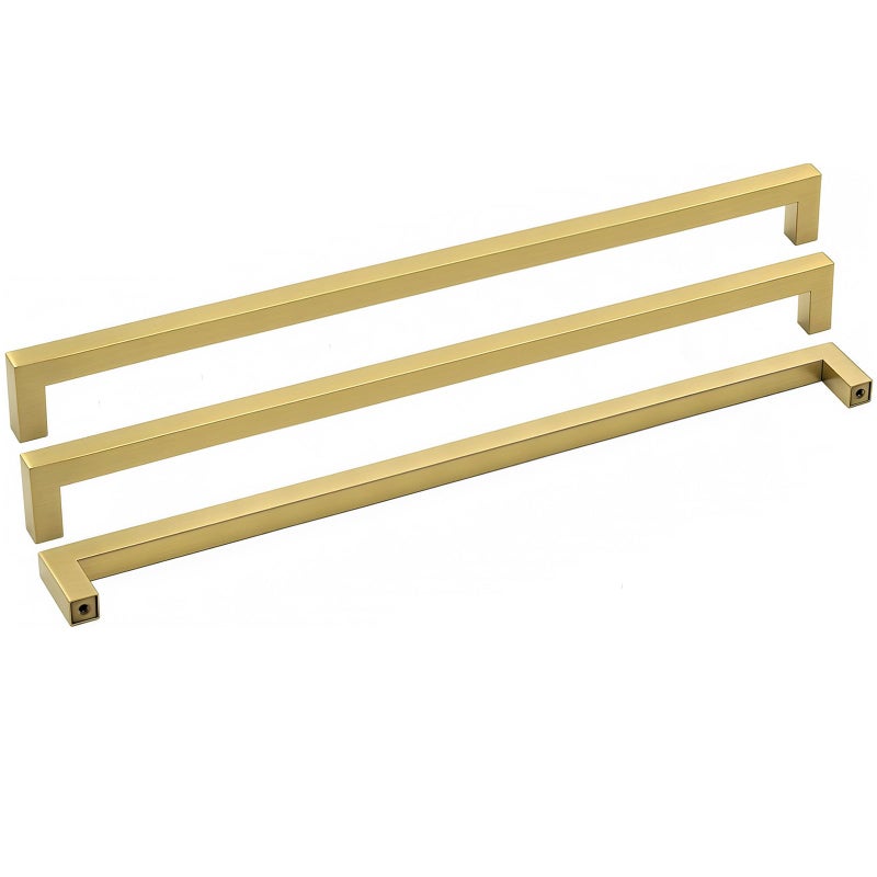 goldenwarm Kitchen Cabinet Handles Brass Drawer Pulls - LSJ12GD458 Kitchen Drawer Handles Knobs and Handles for Dresser Drawers Gold Pulls 10 Pack - Image 1